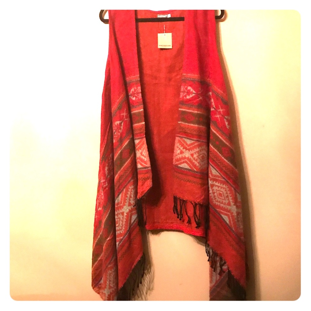 Aztec inspired Draped sweater vest